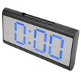 thumbnail image 4 of Alarm Clock LED Digital Display Mirror USB Charging Desktop Clock for Bedroom Home Office SchoolBlue, 4 of 5