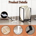 thumbnail image 3 of Plate Holders Organizers, Plates Storage Rack for Kitchen Cabinet, Upright Dish Drying Display Racks Organizer, Metal Dish Stands Plate Dispenser for Countertop, Cupboard, 3 of 4