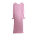 thumbnail image 4 of XQYLOS Robe Abaya Unie pour Filles Col Ras du Cou Kaftan de Prière Musulman Ramadan Tenue de Mosquée Confortable Robe Modeste Vêtements Islamiques de Tous les Jours, 4 of 4