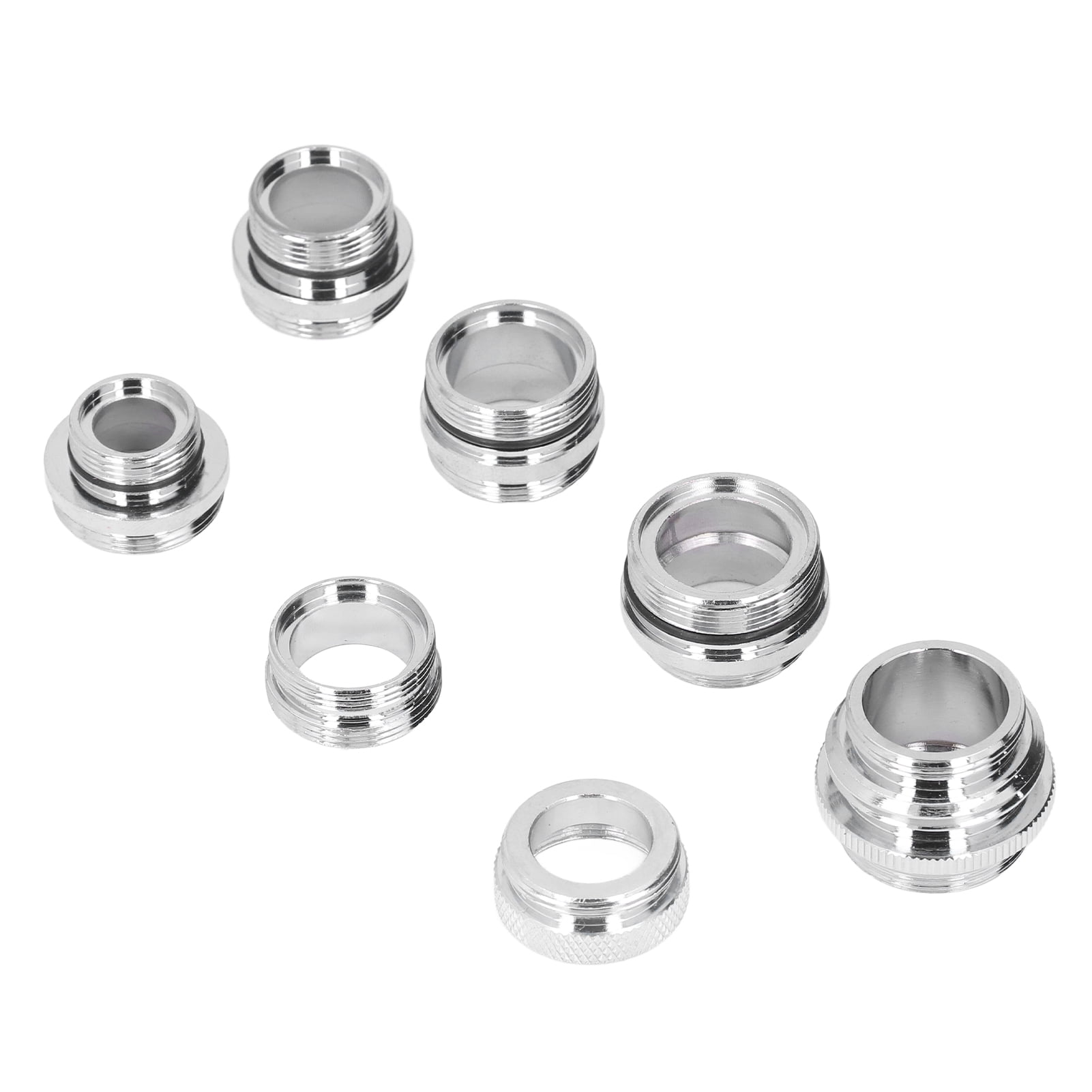 Suodoka 7Pcs Universal Male Female Faucet Adapter Kit with Gasket, Professional Brass Aerator Adapter Set for Garden Hose Kitchen Sink (7 Pack / 2.75 inches)