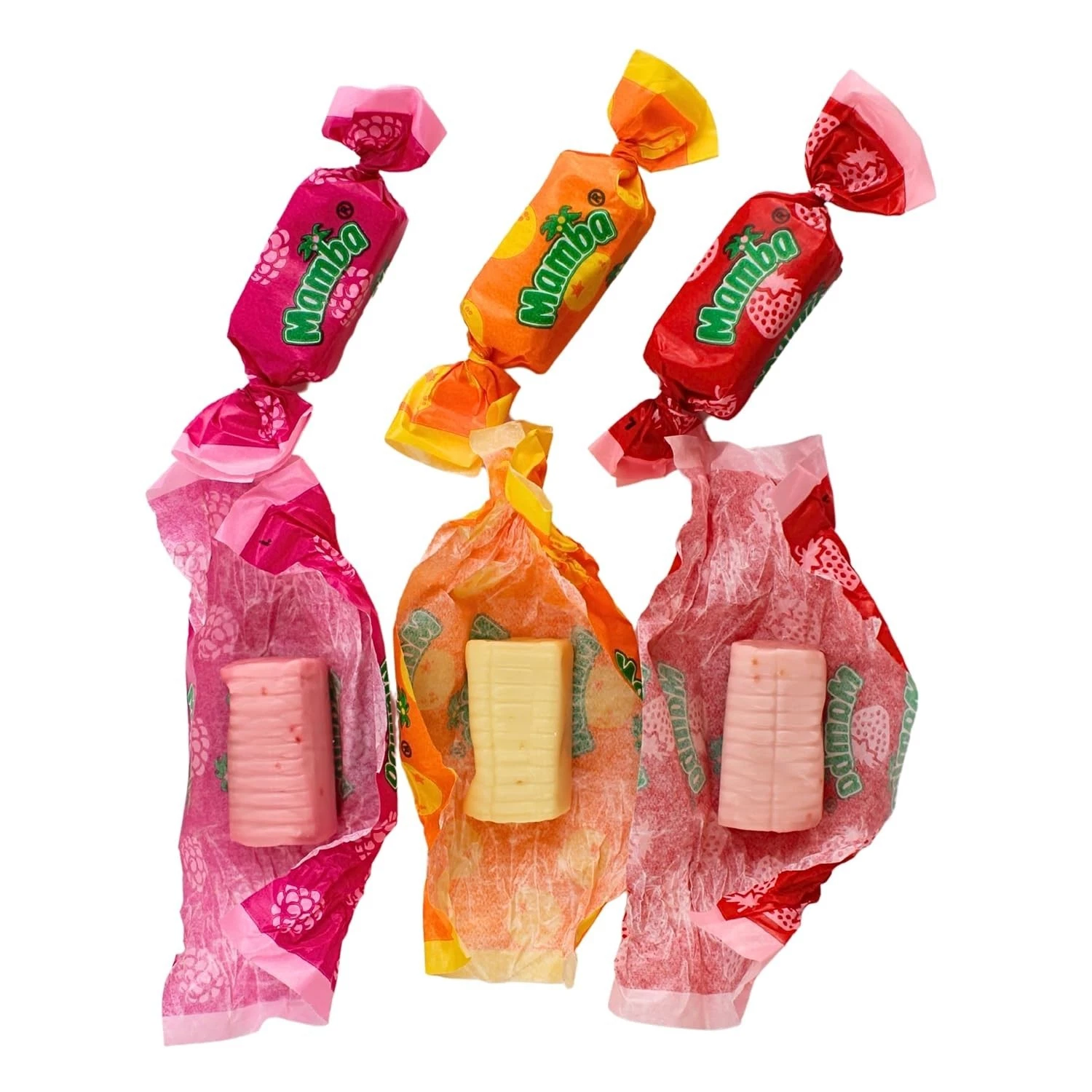 Mamba Fruit Chews Assorted, 5 Fruit Flavors Mix, Individually Wrapped, Bulk Nostalgia Retro Candy (4 Pounds)