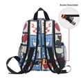 thumbnail image 5 of FORMRS School Backpack with Front Zippered Pocket 12" Student Travel Daypack, Black Cats and Hearts, 5 of 6