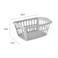 thumbnail image 3 of Starplast 1.5-Bushel Rectangular Plastic Laundry Basket, Soft Silver, 6 Pack, 3 of 8