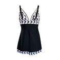 thumbnail image 5 of Mejor Belleza Mujer Traje de Baño de Moda Aumentar el tamaño 2 Piezas Tankini Tops de Bikini y Partes de Abajo Blanco M, 5 of 5