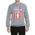 thumbnail image 2 of Wild Bobby, American by Birth Christian by The Grace of GOD Inspirational/Christian Unisex Crewneck Graphic Sweatshirt, Heather Grey, XX-Large, 2 of 6