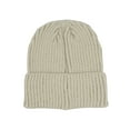 thumbnail image 2 of Cozy Rib Knit Cuff Beanie –  Warm  Stylish Winter Hat For Men Women, Birch, 2 of 2
