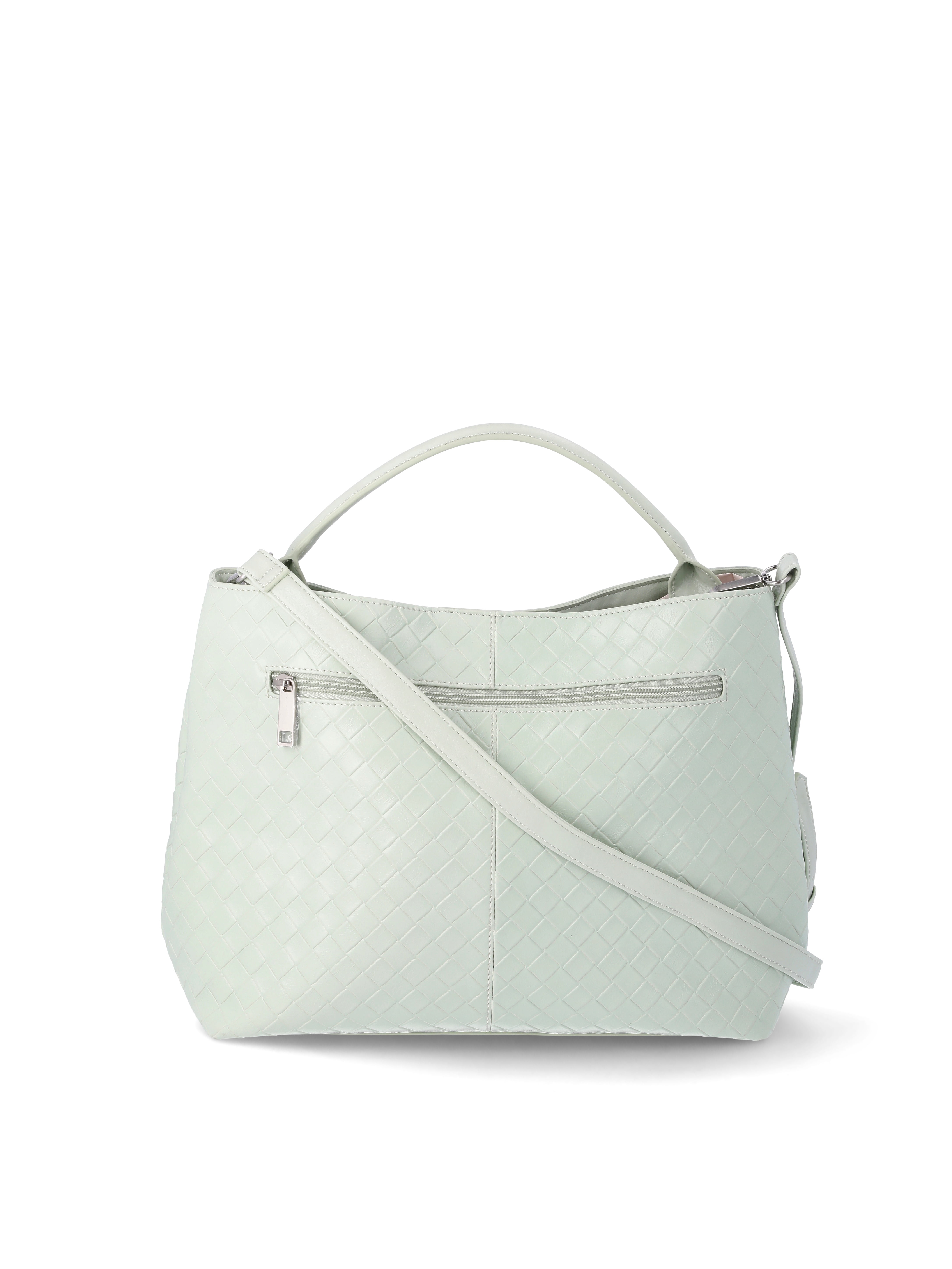 Time and Tru Women's Hazel Satchel Bag Handbag, Seafoam