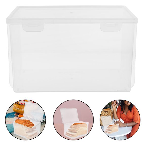 PAMINGONO Plastic Bread Holder Rectangular Storage 1Set