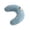 Blue, variant on U-Shape Calming Pillow for Pets,Soft Fluffy Decorative Curved Plush Cushion