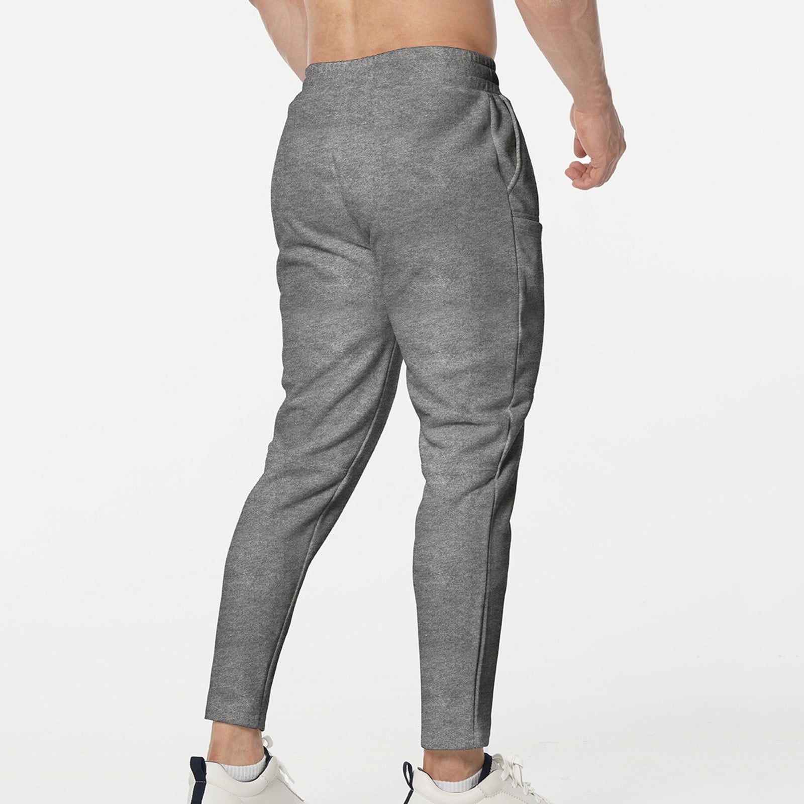 PMUYBHF Male Baggy Sweatpants for Men Cargo Male Spring Casual Fitness Running Trousers Drawstring Loose Waist Color Matching Pants Pocket Loose Sweatpants Cargo Sweatpants for Men Big Tall 4Xl Walmar...