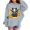 Gray, variant on Grblisyd Cute Hoodies for Teen Girls Halloween Trendy Preppy Hooded Sweatshirts Oversized Long Sleeve Pullover Tops