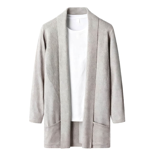 Sweatshirts for Men Men's Solid Color Lapel Button T-Shirt Long Sleeve Cardigan