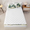 thumbnail image 3 of catabedysis Watercolor Modern Camping Zipper Full Size Comforter Sets with Fitted Sheet and 2 Pillowcases,3D Camper Print Zipper Bedding Set For Boys,Multicolor,Reversible,4 Pieces, 3 of 7