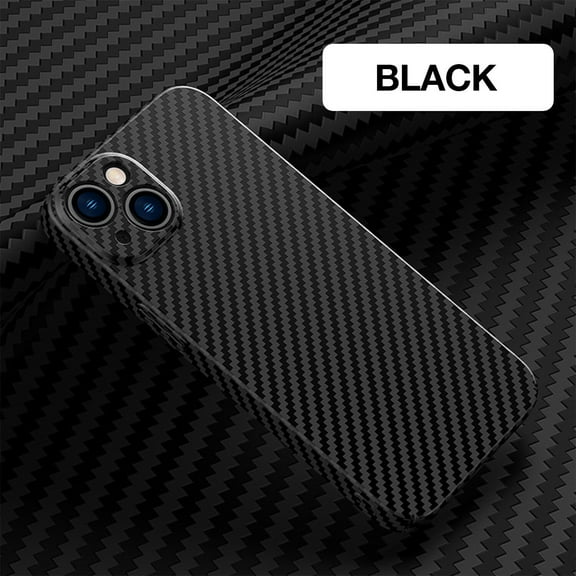 for iPhone 14 6.1" 2022 Lightweight Case, Carbon Fiber Anti-Fingerprint Anti-Scratch Heavy Duty Full Body Protective Case for iPhone 14 Women Men, Black