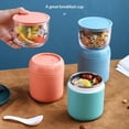 thumbnail image 3 of 1 Set Lunch Container Two Cups with Spoon Good Sealing Keep Food Warm BPA Free Leakproof Thermal Food Jar School Use, 3 of 8