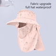 thumbnail image 4 of Qaailabf Women's Foldable Sun Protection Hat with Face Shield and Ponytail Opening - Wide Brim Fisherman Style Beach Hat with Removable Neck Cover - UPF 50+ Breathable Mesh - 55-60cm Adjustable, 4 of 7