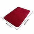 thumbnail image 4 of WJSXC Soft and Plush Red Bath Rug, 17" x 24", Absorbent Memory Foam, 4 of 7