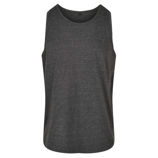 Build Your Brand - Camiseta Sin Mangas Basic para Hombre (Carbón)