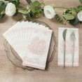 thumbnail image 5 of Balsa Circle 50 White and Pink Paper Dinner Napkins in French Toile Floral Pattern Events Home Decorations Supplies, 5 of 8