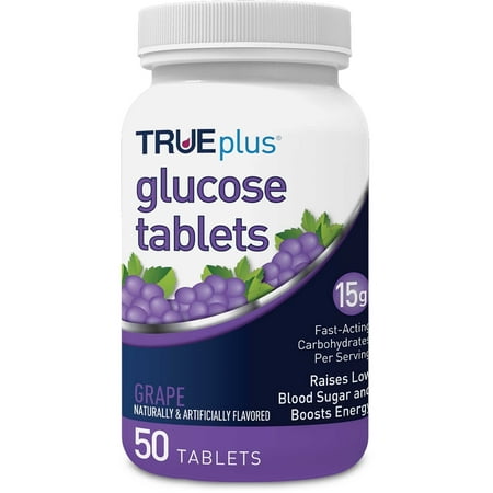 TRUEplus® Glucose Tablets, Grape Flavor - 50ct Bottle