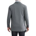 thumbnail image 3 of CHAQUETAS CHIC para Hombres Cardigan con Solapa Larga de Manga Regular Ajuste Abierto Talla 2XL Gris, 3 of 5