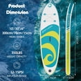 thumbnail image 2 of Bifanuo Inflatable Stand Up Paddle Board with SUP Paddles, Fins, Valve Adapter. Non-Slip Deck, Wide Stance, Bottom Fin. Ultra-Light SUP for All Skill Levels, 2 of 7