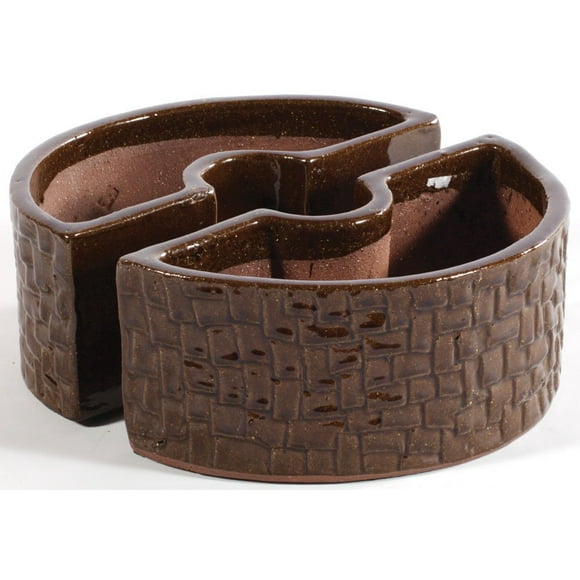 Alfresco Home Cobblestone Umbrella Planter Terra Brown