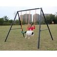 thumbnail image 5 of Outdoor Swing Sets, Two Station Swing Set for Children, Blue Swing Sets,Polyethylene Backyard Swing Sets, Toys Swing Sets Two Station Swing Set for Children, 5 of 7