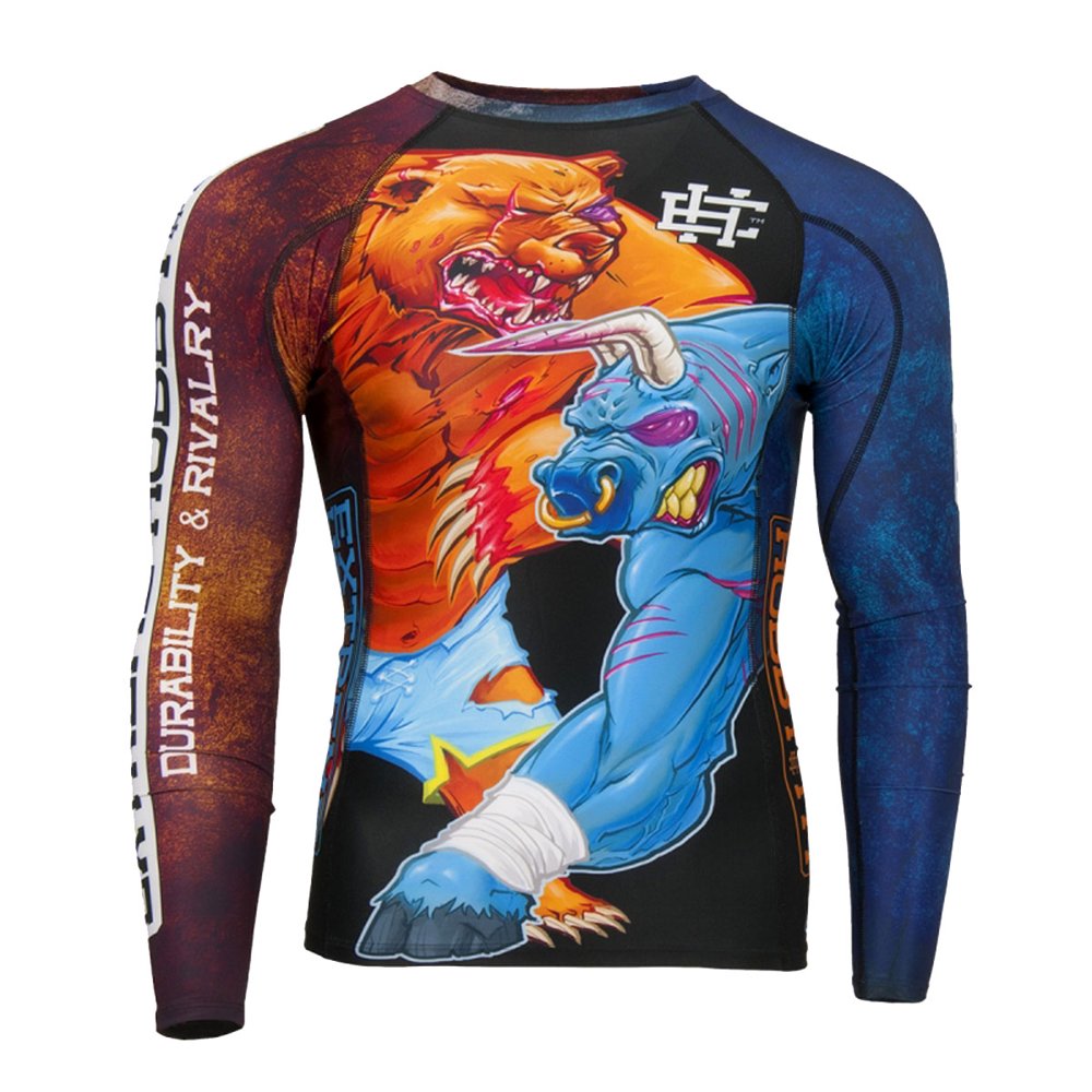 Extreme Hobby Extreme Hobby Men's Bull & Bear Rash Guard MMA BJJ