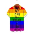 thumbnail image 2 of UVEASISHA Men's Rainbow Shirts,Mens Beach Shirts Gay Pride Rainbow Summer Short Sleeve Button Down Vacation Shirt Gift 2024,Multicolor,XL, 2 of 4