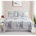 thumbnail image 4 of Marina Decoration Printed 600 Thread Count Soft Deep Pocket Hotel Standard Long Staple Cotton Blend Percale All Season Bedding Sheet Set, White Marble Pattern, 4 of 7