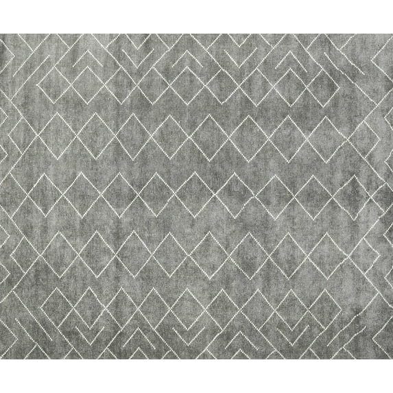 Ahgly Company Indoor Rectangle Contemporary Dark Gray Abstract Area Rugs, 2' x 4'
