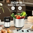 thumbnail image 6 of LANMAO Large Food Processor 25 Cup,6L 1200W Electric Meat Grinder with 3 Bi-Level ,Blades,for Baby Food,Meat,Vegetables, 6 of 7