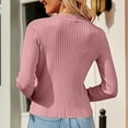 thumbnail image 2 of Duoif Cardigan Sweaters for Women, Women's Cardigans Knit Long Sleeve V Neck Button down Lightweight Ladies Fashion 2025 Summer Casual Open Front Cardigan Womens Sweaters Pink, 2 of 6