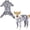 A, variant on Dog High Collar Fleece Pajamas - Cozy Plush Four Legs Onesie, Autumn Winter Warm Dog Coat For Medium & Large Dogs