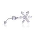 thumbnail image 4 of Copo de nieve Diamante de imitación Diamante colgante ombligo anillo joyería lindo Likrtyny Para estrenar, 4 of 6