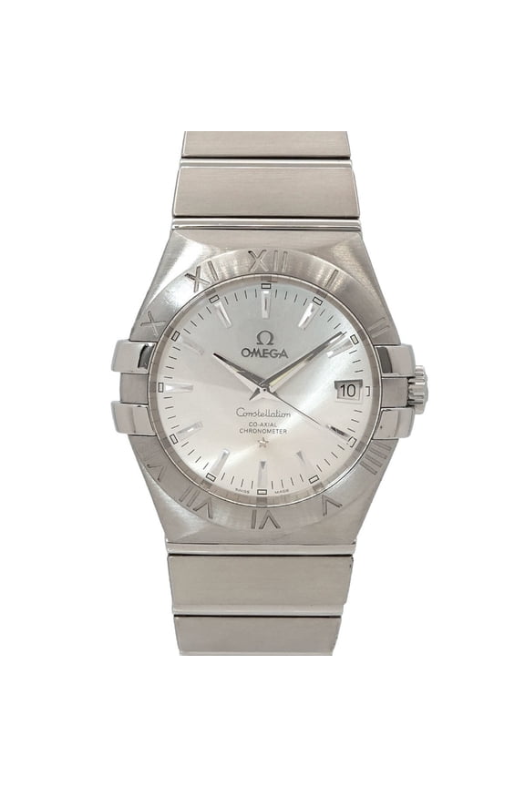 Pre-Owned Omega Constellation 123 10 35 20 02 001 Men's Watch Date Silver Automatic Self-winding