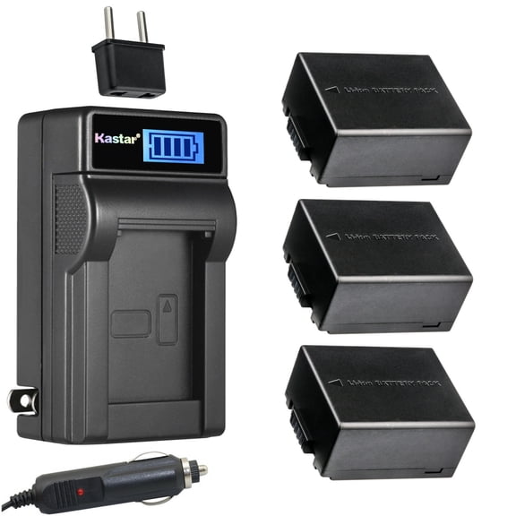Kastar 3-Pack DMW-BLB13 Battery and LCD AC Charger Compatible with Panasonic DMW-BLB13E DMW-BLB13GK DMW-BLB13PP, Lumix DMC-G2 DMC-G2A DMC-G2R DMC-G2K DMC-G2KGK DMC-G2W, Lumix DMC-G10 DMC-G10K DMC-G10W