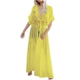 thumbnail image 1 of Sorties de Plage for Vêtements de Bain Robe Femme Mode Décontractée Printemps et Été Ajourée Plage Longue Style Sorties de Plage Maillot de Bain Femme Sorties de Plage sur Clearance, 1 of 5