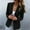 Black, variant on Sanbonepd blazers for women business casual Single Button Lapel Slim Suit