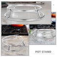thumbnail image 4 of WRITWAA Soporte Para Wok De Acero Inoxidable Para Cocina Hogar Con Aislamiento Térmico Plateado, 4 of 6