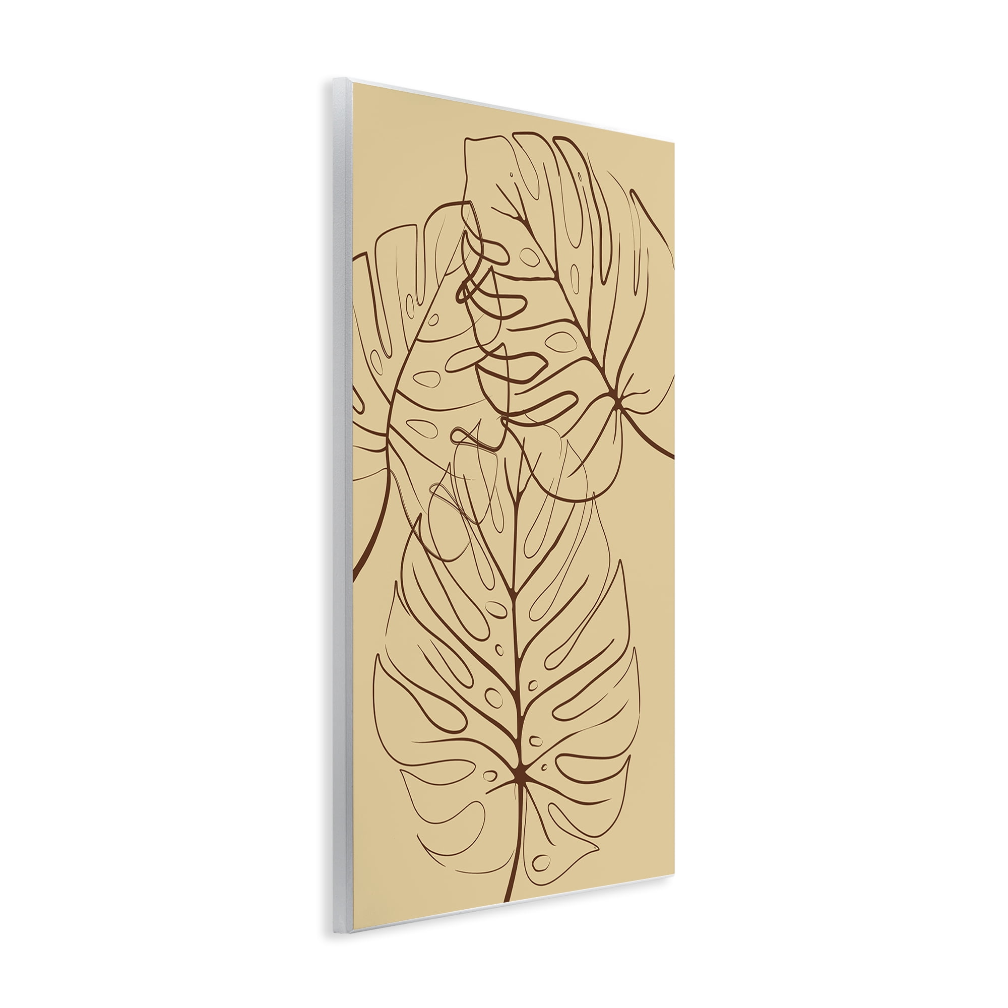 Stupell Industries Autumn Monstera Leaf Contour Wall Plaque Art, design by Martina Pavlova