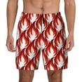 thumbnail image 3 of Uemuo Fire Symbols Pattern Mens Swim Trunks Quick Dry Board Shorts with Mesh Lining, Stretch Beach Shorts Quick Dry No-Chafing Board Shorts-Small, 3 of 9