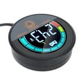 thumbnail image 1 of Round Energy Meter, Compact Design DC8-100V Battery Capacity Voltage Meter Digital LCD Display  for Motorcycle for Lithium Iron Acid Batteries, 1 of 7