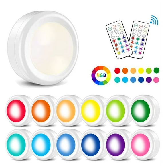 6 LED spotlights with 2 remote controls