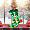 thumbnail image 2 of KelaJuan Christmas Socks, Soft Warm Elastic Cartoon Snowman Santa Claus Printed Casual Socks Holiday Socks Gift, 2 of 6