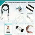 thumbnail image 3 of 10/25/50/100/150pcs Lanyards, ID Badges Name Tag Bulk Neck Holder Reel ID Card Name Badge Resealable Sleeves Hook Cords, 3 of 8