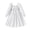 White, variant on Bmisegm Girls Dress Square Neck Puff Long Sleeve Ruffle Shoulder Smocked High Waist A Line Dress Casual Dress for Girls 5-6 Years