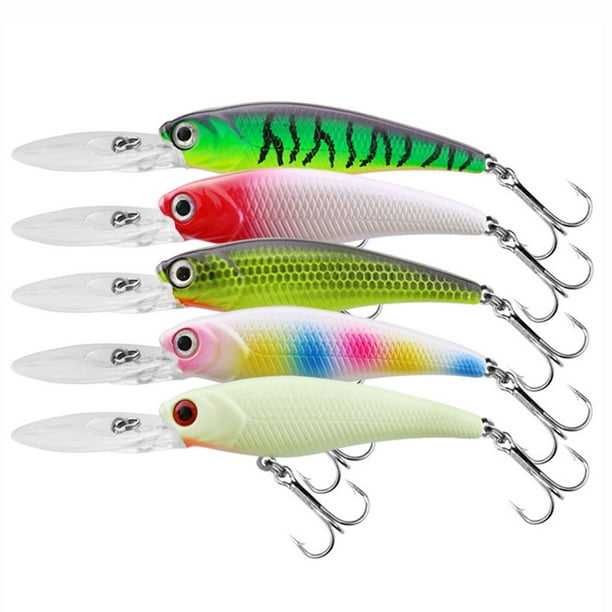 Ourlova Fishing Lure Long Tongue Fishing Lure 9cm 6.5g Artificial Bait Built-In Ring Beads Simulates Hard Fishing Lures Other