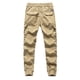 thumbnail image 3 of Pantalones largos de moda para hombre, casuales, de color sólido, cargo, con bolsillos y cremallera, cintura elástica, pantalones largos de algodón para hombre., 3 of 7